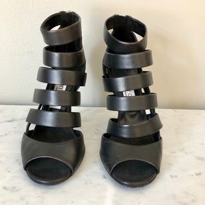 Jimmy Choo Leather Caged Sandals